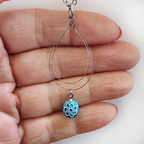 Guitar String Teardrop Pendant